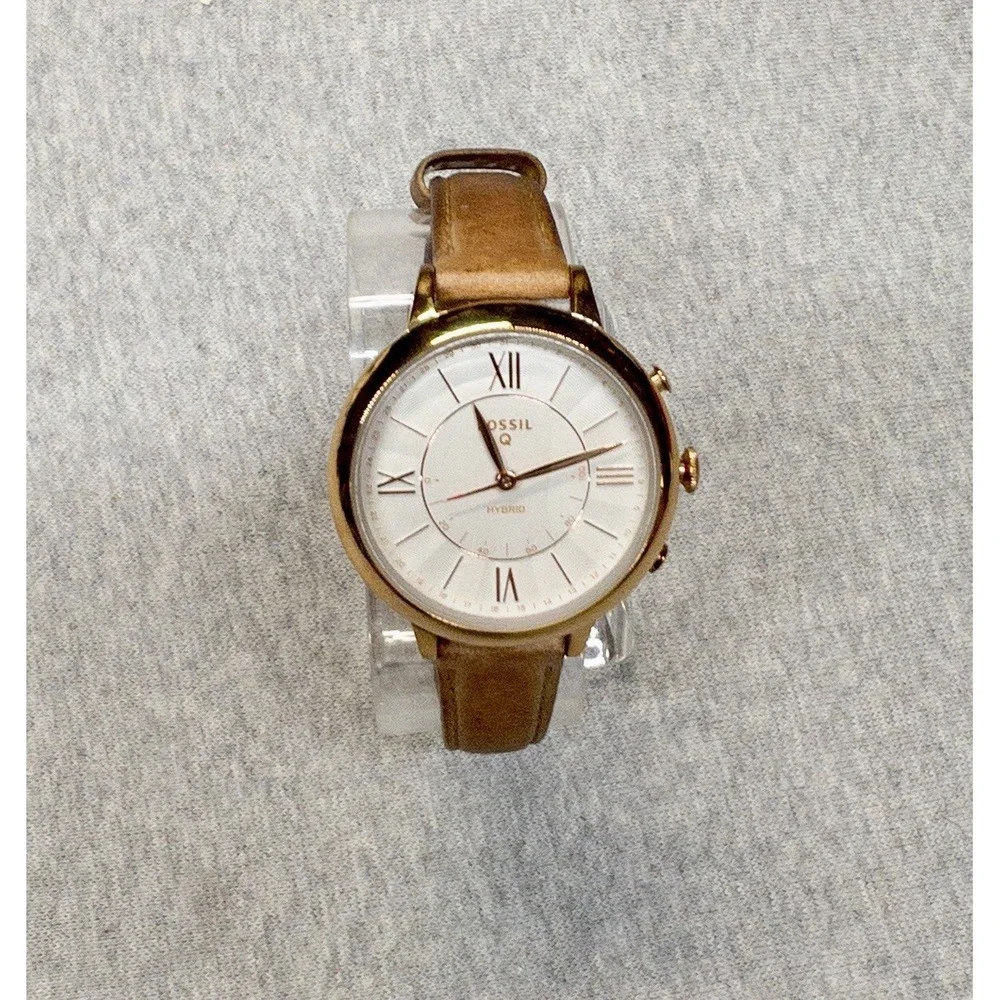 Fossil Q Jacqueline 36mm Rose Gold Case Hybrid Smart Watch New Coin Battery